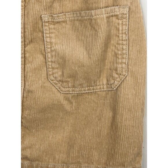 Hollister XS Camel Corduroy High Rise Mini Skirt Zip Front Pockets - Picture 10 of 12
